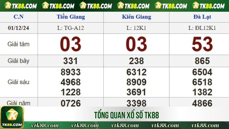 Tổng quan xổ số TK88