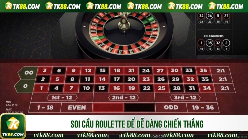 Soi cầu Roulette để dễ dàng chiến thắng